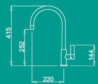 Смеситель Elleci Volta M73 Titanium