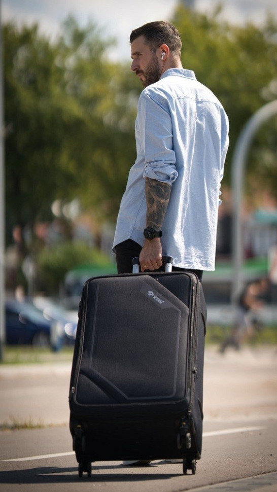 Чемодан-спиннер Solier STL2240 (XL, черный/кофе) Чемодан-спиннер Solier STL2240 (XL, черный/кофе)