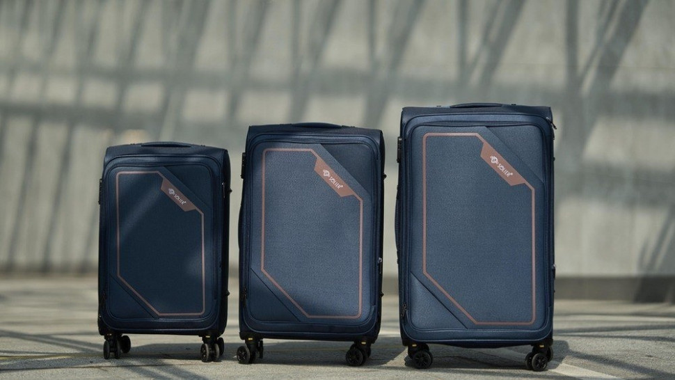 Чемодан-спиннер Solier STL2240 (XL, черный/кофе) Чемодан-спиннер Solier STL2240 (XL, черный/кофе)