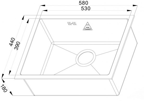 Кухонная мойка Zorg Steel Hammer SH R 5844 FONTAS Кухонная мойка Zorg Steel Hammer SH R 5844 FONTAS