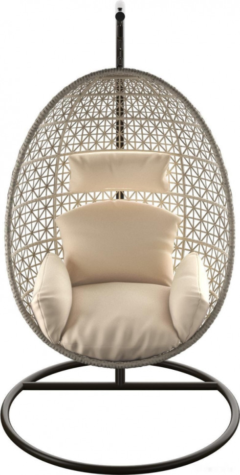 Подвесное кресло LoftyHome Miracle 1919 (grey line/milk) Подвесное кресло LoftyHome Miracle 1919 (grey line/milk)