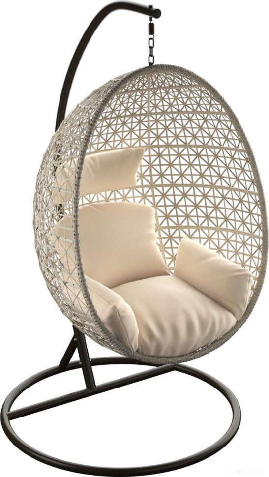 Подвесное кресло LoftyHome Miracle 1919 (grey line/milk) Подвесное кресло LoftyHome Miracle 1919 (grey line/milk)