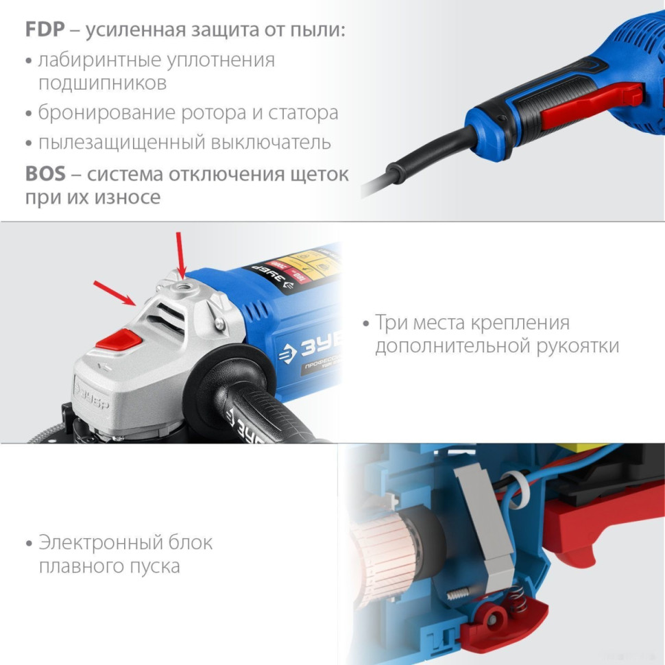 Угловая шлифмашина ЗУБР Профессионал УШМ-П180-2000 П Угловая шлифмашина ЗУБР Профессионал УШМ-П180-2000 П
