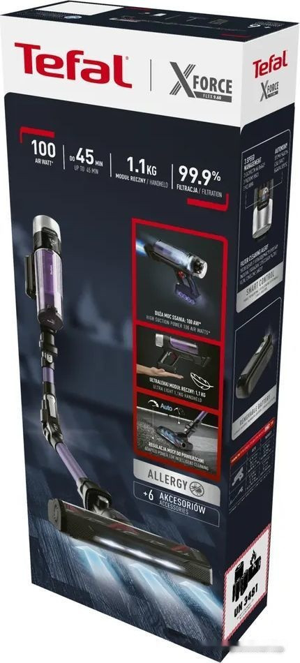 Пылесос Tefal X-Force Flex 9.60 Allergy TY2039WO Пылесос Tefal X-Force Flex 9.60 Allergy TY2039WO