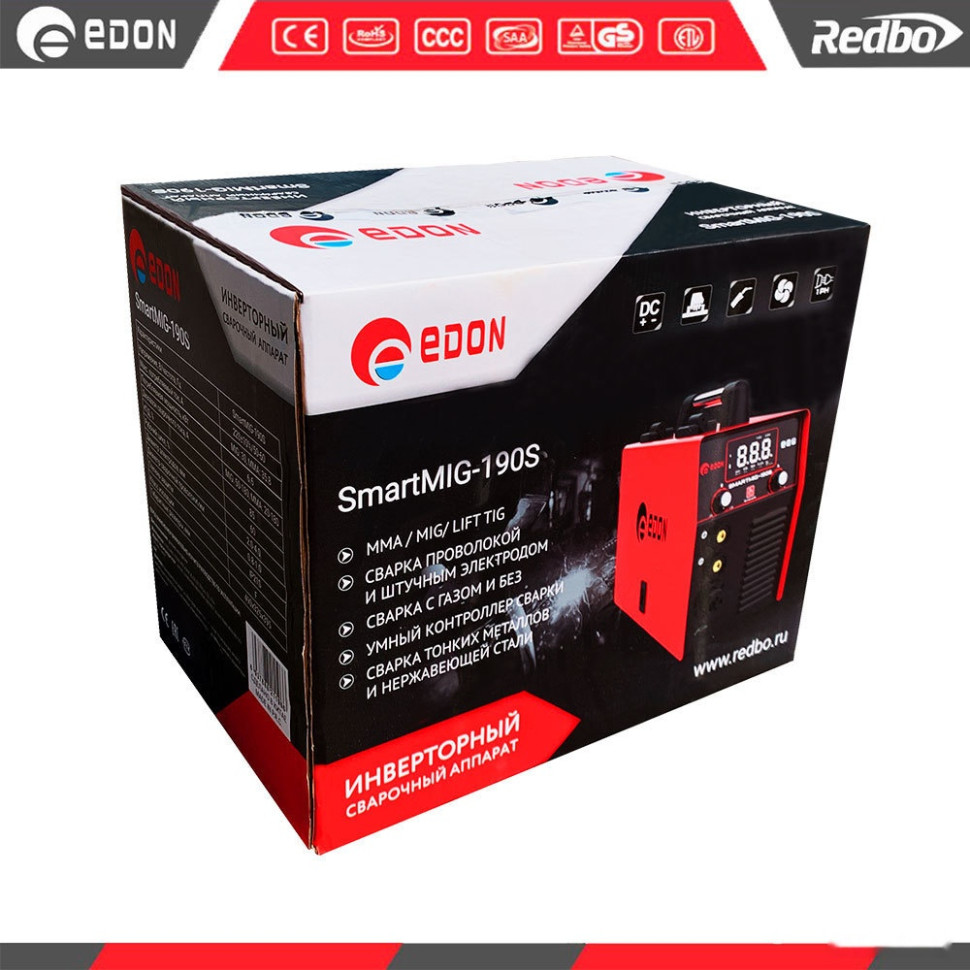 Сварочный инвертор Edon Smart MIG-190S Сварочный инвертор Edon Smart MIG-190S