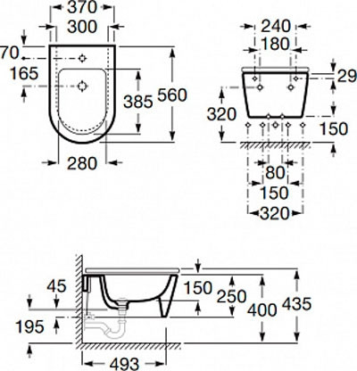 Биде Roca Inspira Round [357525000]