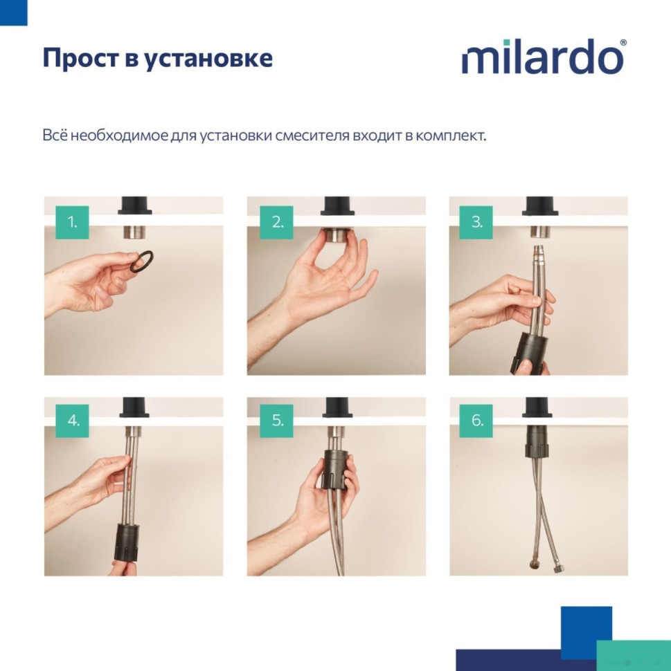 Смеситель Milardo Rora RORBL01M01 Смеситель Milardo Rora RORBL01M01