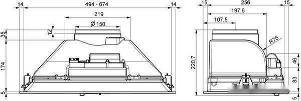Вытяжка Elikor Pandora 52П-450 КВ 231044 (серый)