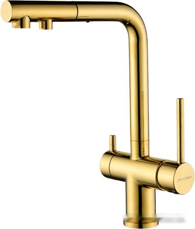 Смеситель Paulmark Serpentine SE213222-G (золото)