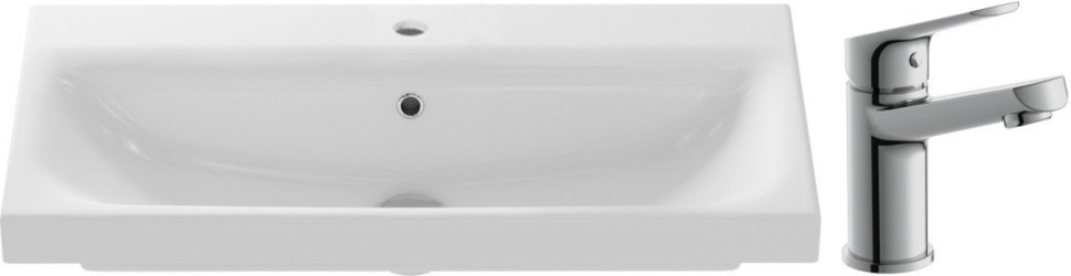 Умывальник Cersanit Moduo 80 Slim P-UM-MOD80SL/1 + 63034