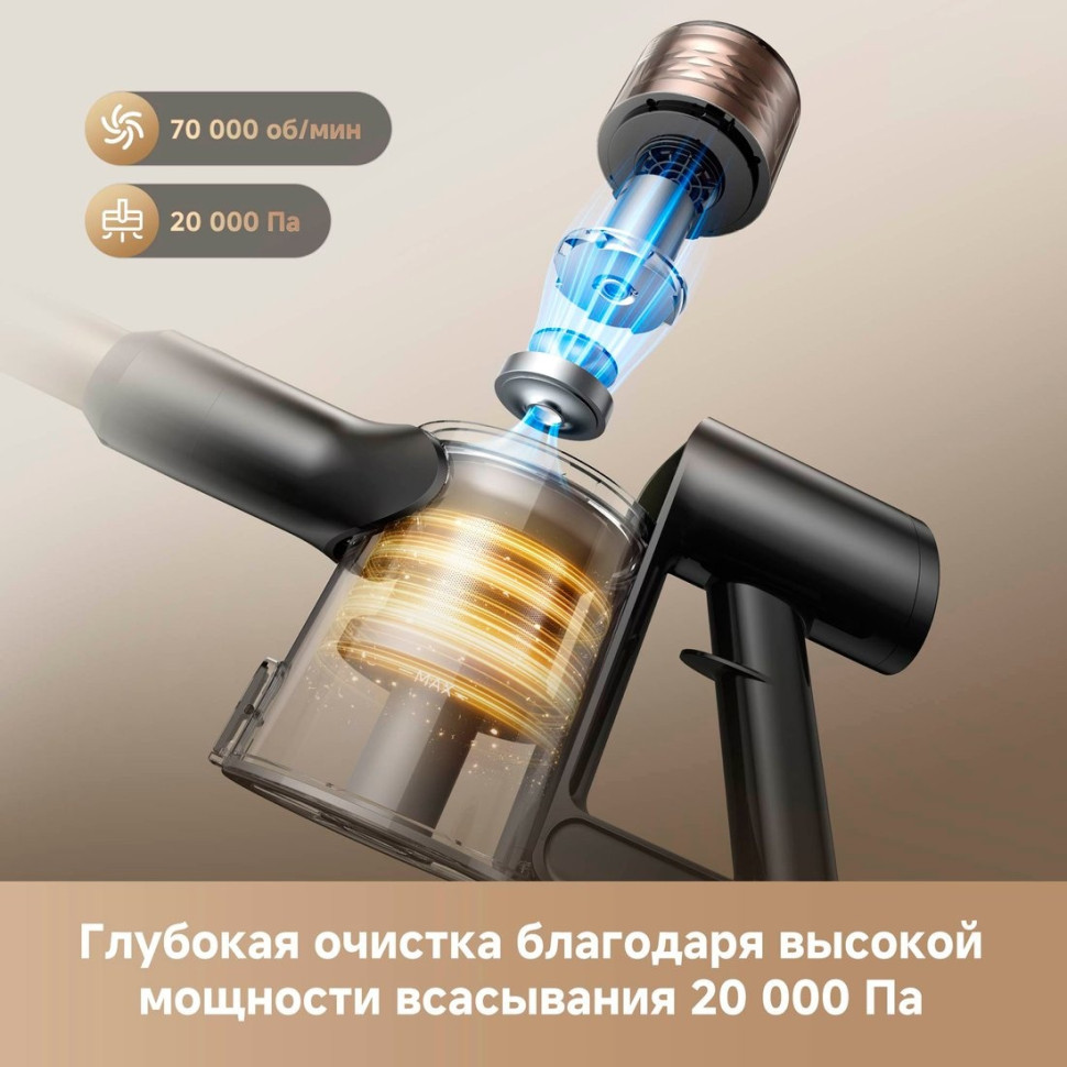 Пылесос Dreame R10s Lite Cordless Vacuum Cleaner VRV80A (черный, с евровилкой)