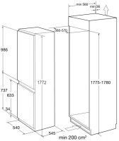 Встраиваемый холодильник Korting KSI 17887 CNFZ