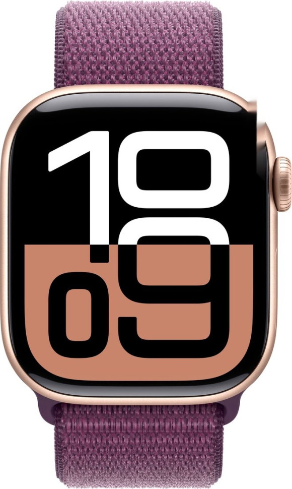 Умные часы Apple Watch Series 10 42 мм (алюминиевый корпус, розовое золото/сливовый, нейлоновый ремешок) Умные часы Apple Watch Series 10 42 мм (алюминиевый корпус, розовое золото/сливовый, нейлоновый ремешок)