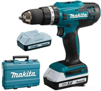 Ударная дрель-шуруповерт Makita HP488DWE (с 2-мя АКБ, кейс)