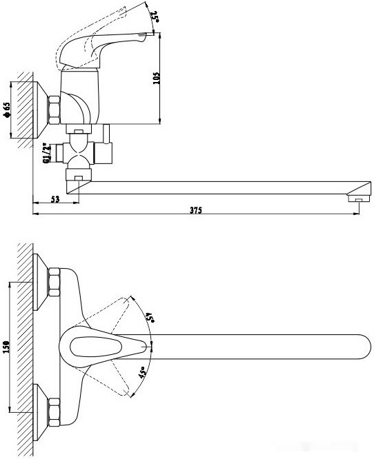 Смеситель Gross Aqua Base 7237258C-35L(F) Смеситель Gross Aqua Base 7237258C-35L(F)