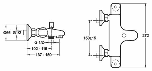 Смеситель Jacob Delafon Robust E75772-CP