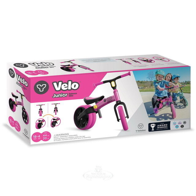 Беговел Yvolution Y Velo Junior (розовый)
