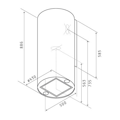 Вытяжка Jet air Pipe BL/A/43 Вытяжка Jet air Pipe BL/A/43