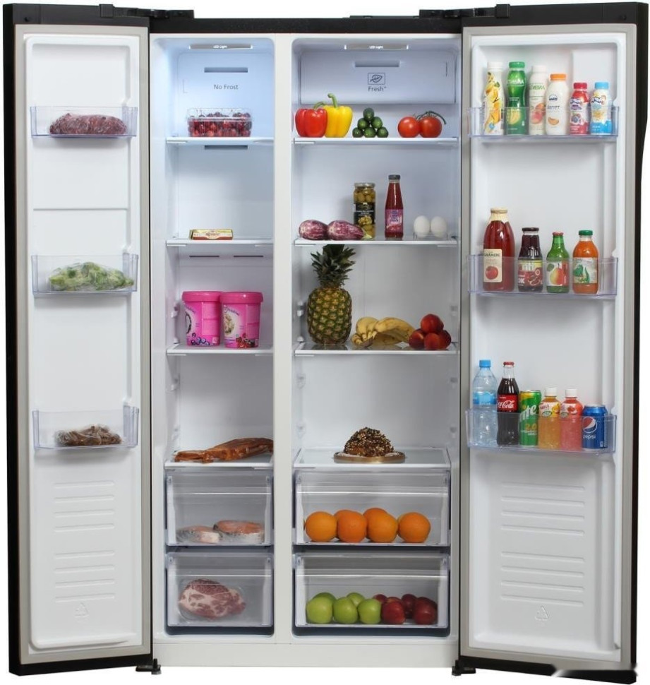 Холодильник side by side Hyundai CS5003F (черное стекло) Холодильник side by side Hyundai CS5003F (черное стекло)