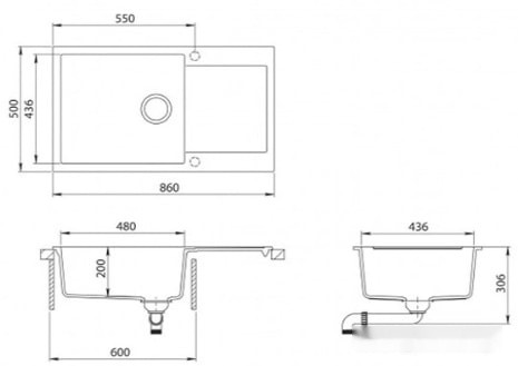 Кухонная мойка AquaSanita Tesa Plus SQT 104 (светло-серый 221) Кухонная мойка AquaSanita Tesa Plus SQT 104 (светло-серый 221)