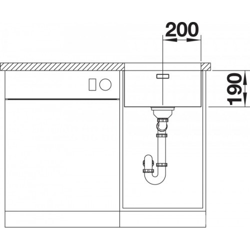 Кухонная мойка Blanco Andano 400-U (без клапана-автомата) 522959