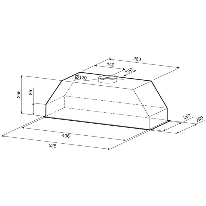 Вытяжка Krona Runa 600 S (нержавеющая сталь)