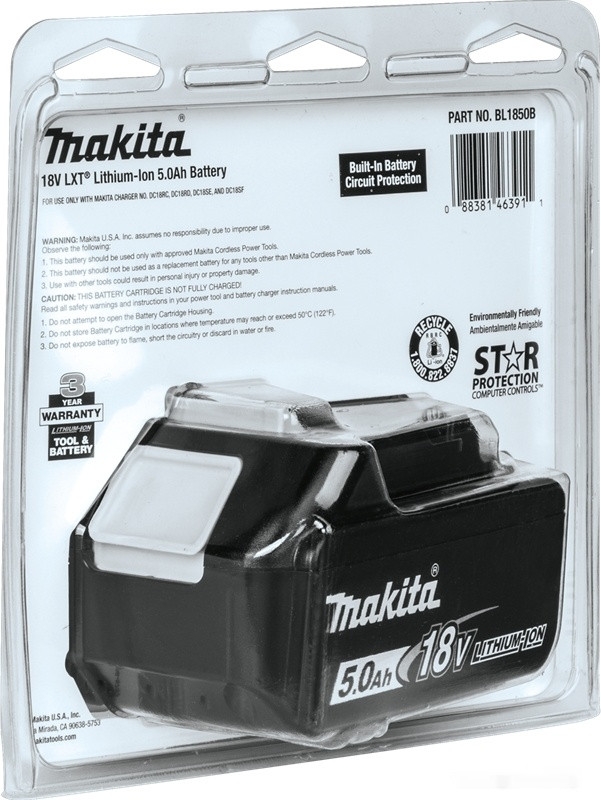 Аккумулятор для инструмента Makita BL1850B (18В/5 Ah)