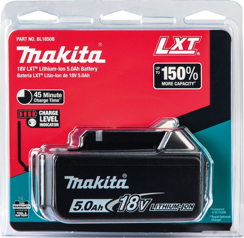 Аккумулятор для инструмента Makita BL1850B (18В/5 Ah)