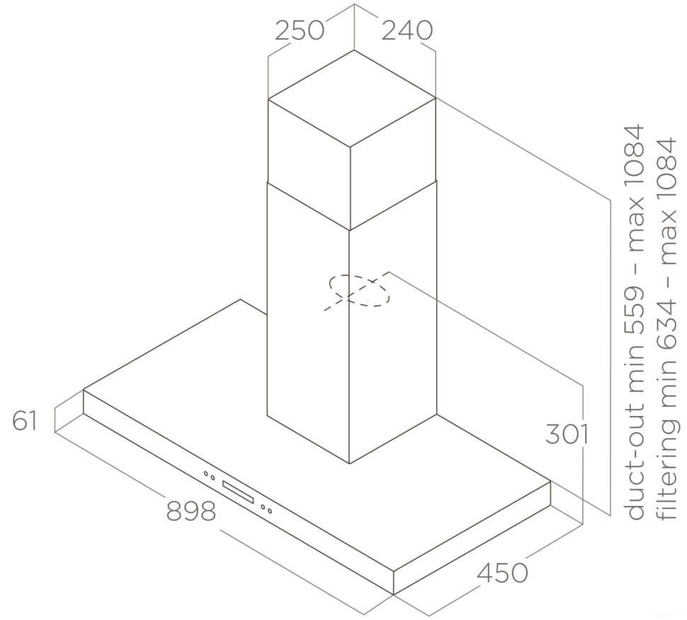 Вытяжка Elica Spot Plus IX/A/90 PRF0097373A Вытяжка Elica Spot Plus IX/A/90 PRF0097373A