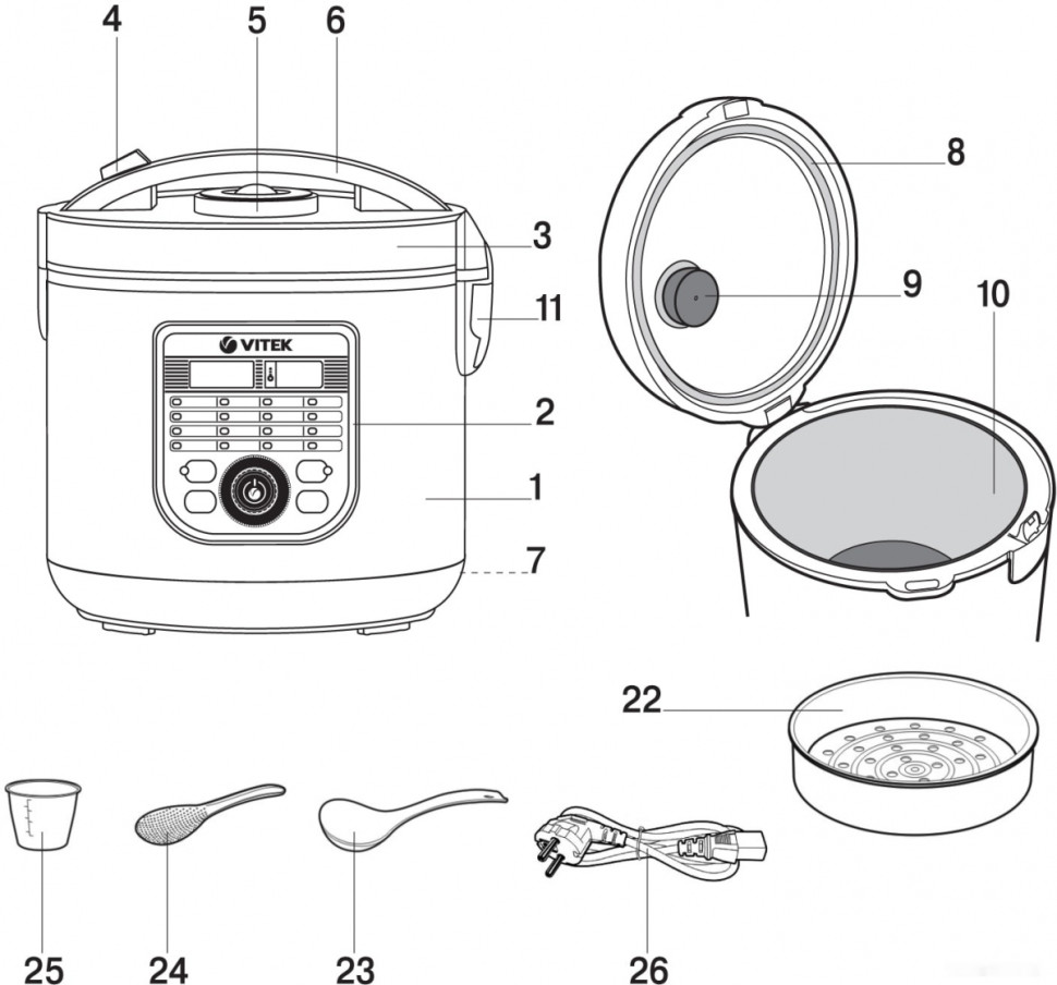 Мультиварка Vitek VT-4282