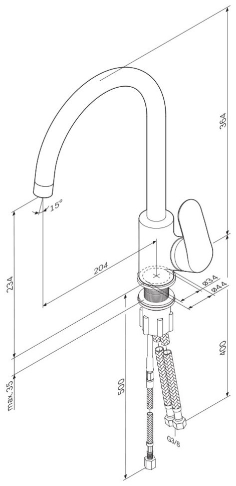 Смеситель Am.Pm Like F8007700