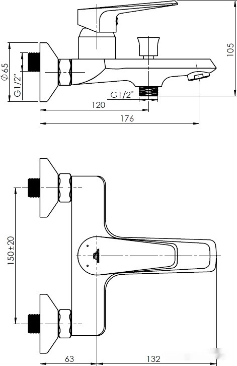 Смеситель Rubineta Deli-10/K