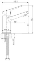 Умывальник Cersanit Carina 50 S-UM-CAR50/1 + 63034