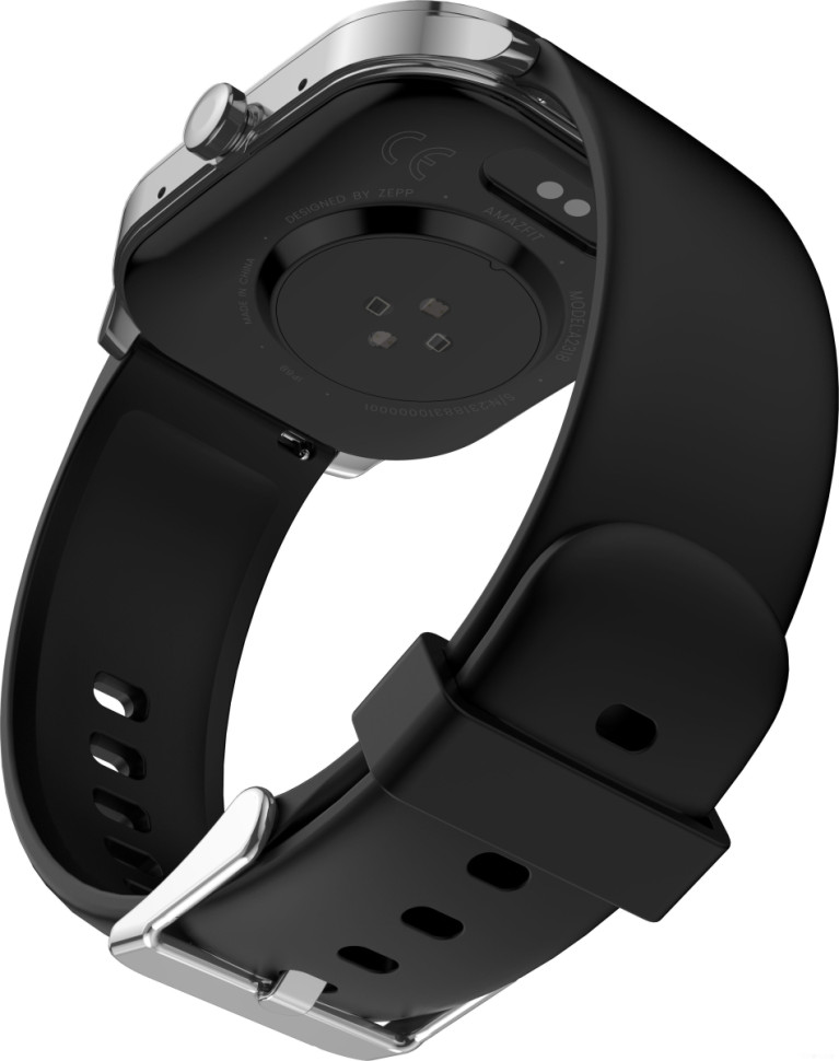 Умные часы Amazfit Pop 3S (серебристый, с силиконовым ремешком)