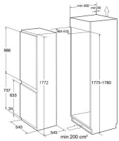 Встраиваемый холодильник Korting KSI 17860 CFL