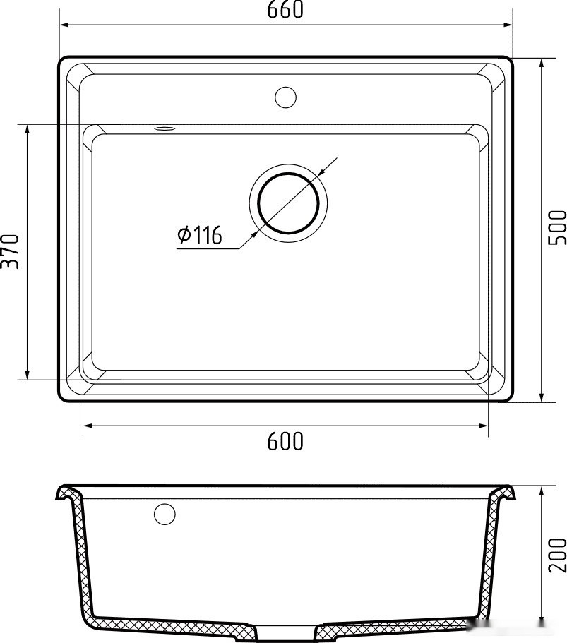 Кухонная мойка GranFest GF-LV-660 (песочный) Кухонная мойка GranFest GF-LV-660 (песочный)