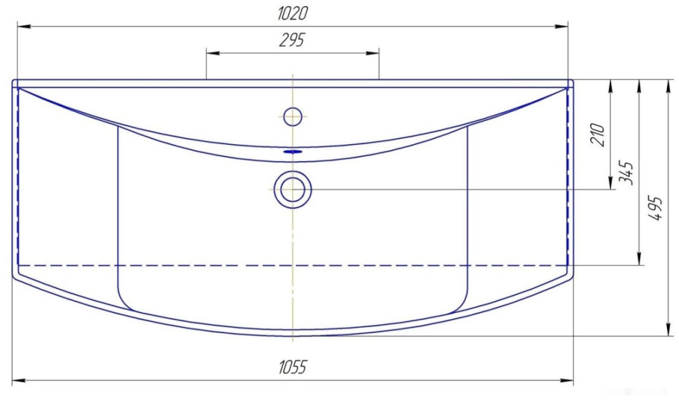 Умывальник Kirovit Стиль 1050 105.5x49.5 Умывальник Kirovit Стиль 1050 105.5x49.5