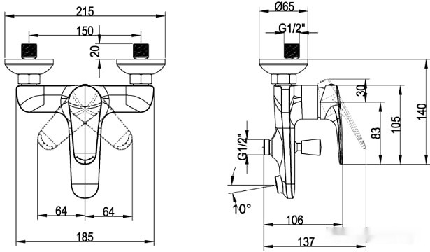Смеситель Villeroy & Boch O.novo Start TVT10550111061