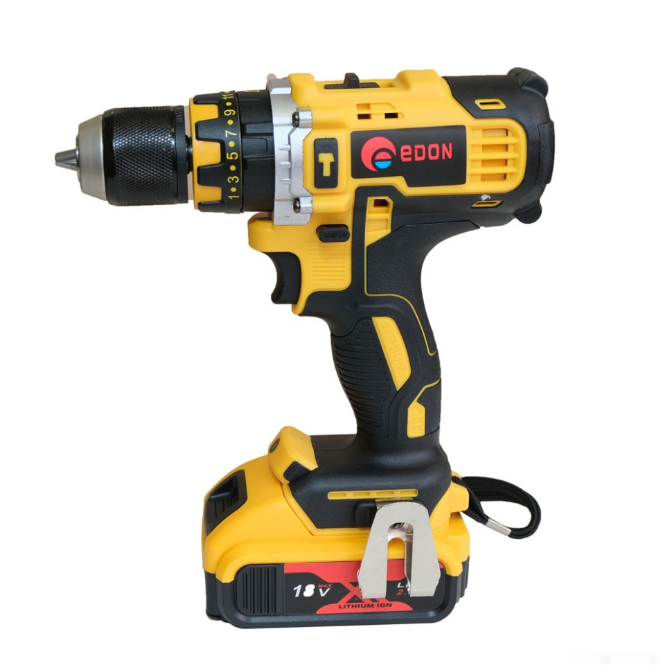 Дрель-шуруповерт Edon AD-18 1002010507 (с 2-мя АКБ, кейс, набор оснастки) Дрель-шуруповерт Edon AD-18 1002010507 (с 2-мя АКБ, кейс, набор оснастки)