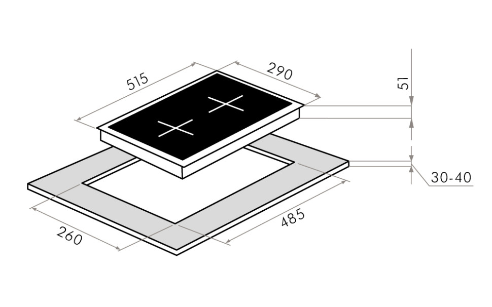 Варочная панель Maunfeld EGHE.32.63CBG/G Варочная панель Maunfeld EGHE.32.63CBG/G