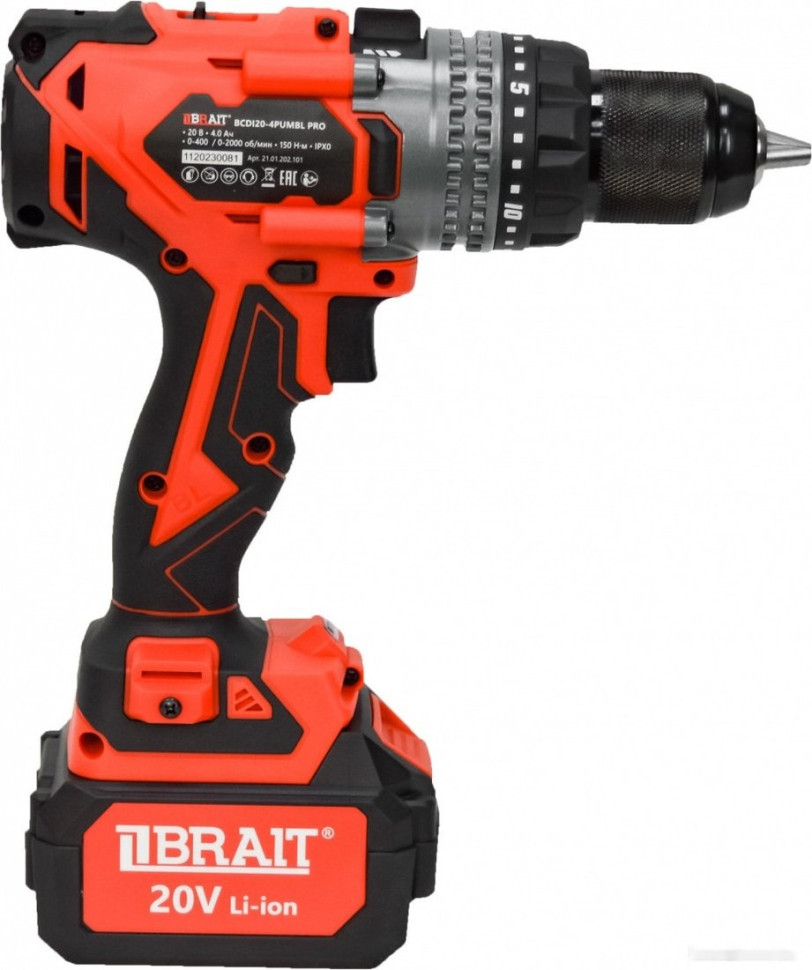 Дрель-шуруповерт Brait BCDI20-4PUMBL PRO (с 1-м АКБ, кейс)