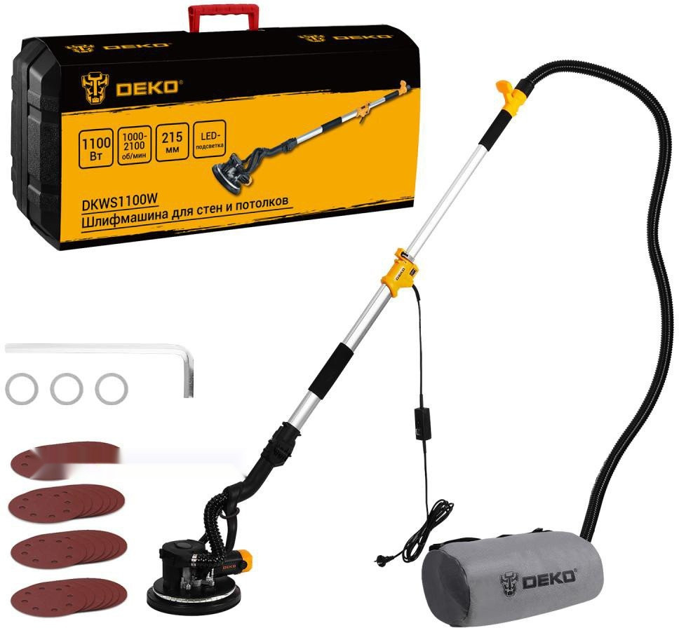 Шлифовальная машина Deko DKWS1100W 083-1037 (кейс)