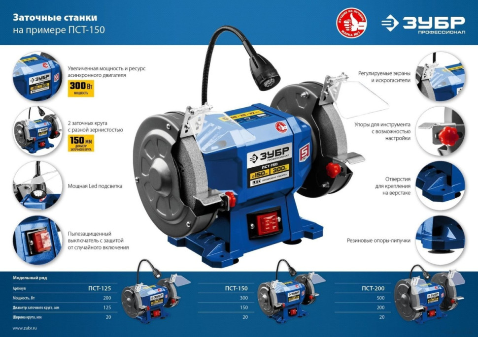 Заточный станок ЗУБР Профессионал ПСТ-200 Заточный станок ЗУБР Профессионал ПСТ-200