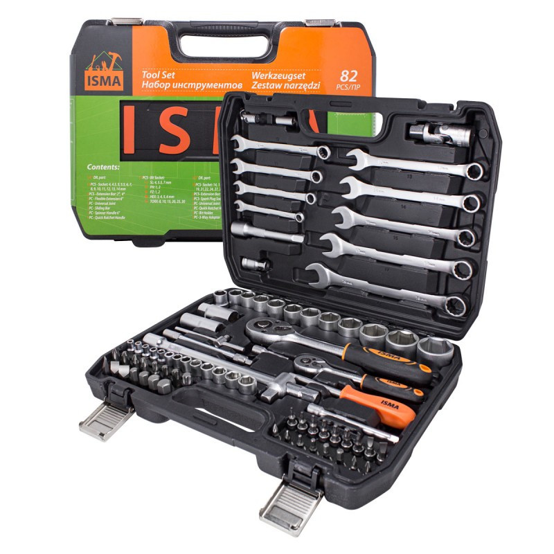 Универсальный набор инструментов ISMA 4821-5 (82 предмета)