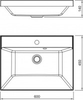 Умывальник Florentina Астория 600 (белый)
