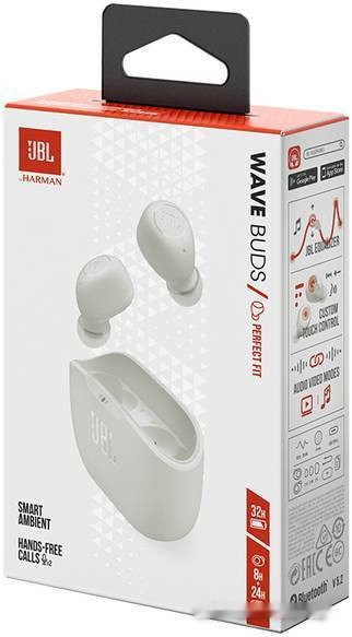 Наушники JBL Wave Buds (белый) Наушники JBL Wave Buds (белый)