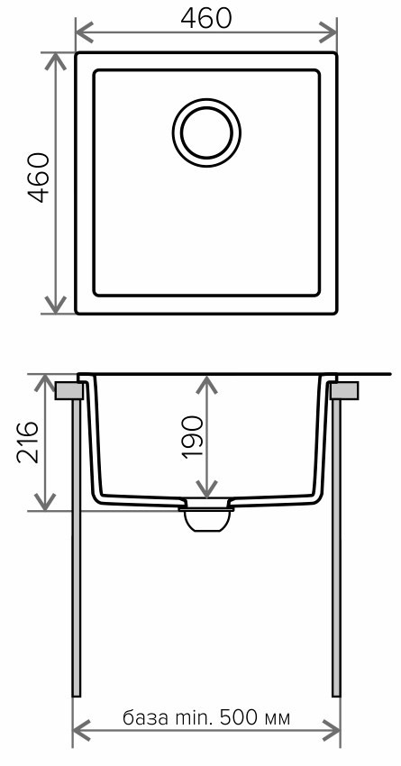 Кухонная мойка Tolero R-128 (темно-бежевый)