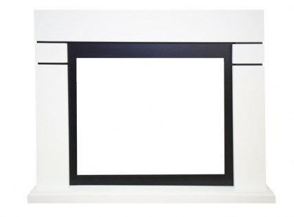 Камин Smolcom Lindos FS33 (бьянко белый/черный)