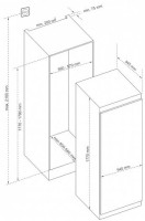 Встраиваемый холодильник Korting KSI 1855
