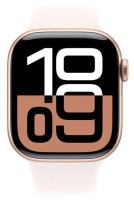 Умные часы Apple Watch Series 10 42 мм (алюминиевый корпус, розовое золото/легкие румяна, спортивный силиконовый ремешок S/M)
